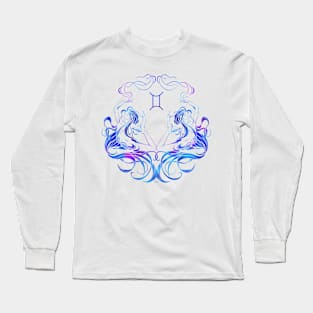 Gemini Line Art Long Sleeve T-Shirt